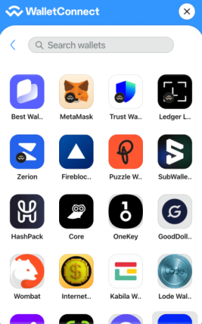 솔락시를 지원하는 지갑