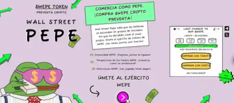 La preventa de Wall Street Pepe sigue creciendo millón a millón por día