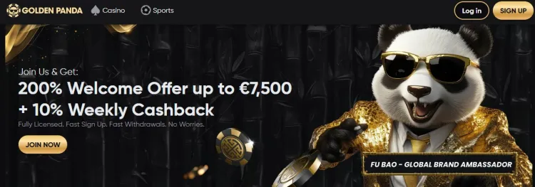 welkomstbonus bij golden panda casino zonder Cruks