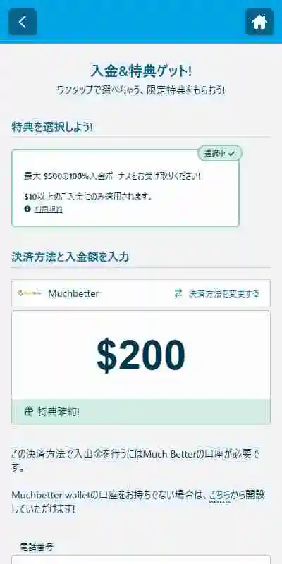 マッチベター入金