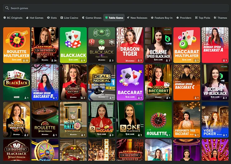 bc.game table games