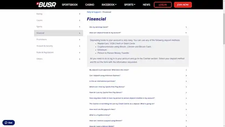 BUSR Deposit Methods