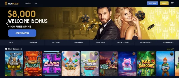 HighRoller homepage