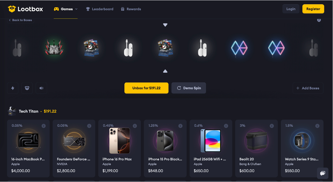 How to win a MacBook on LootBox.com