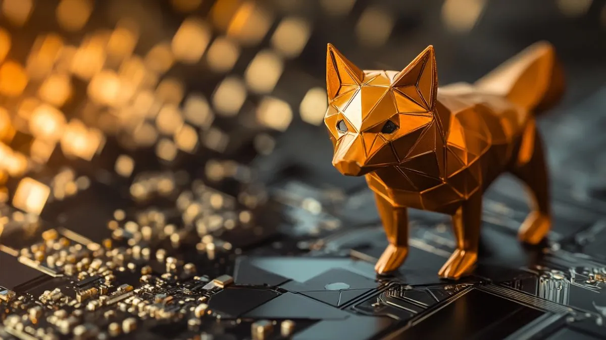 折り紙風のメタマスク狐