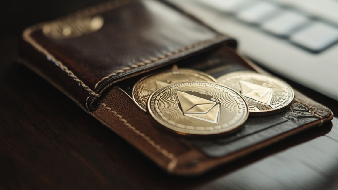 財布の中に入っているイーサリアム