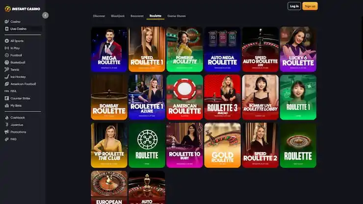 Instant Casino Live Roulette