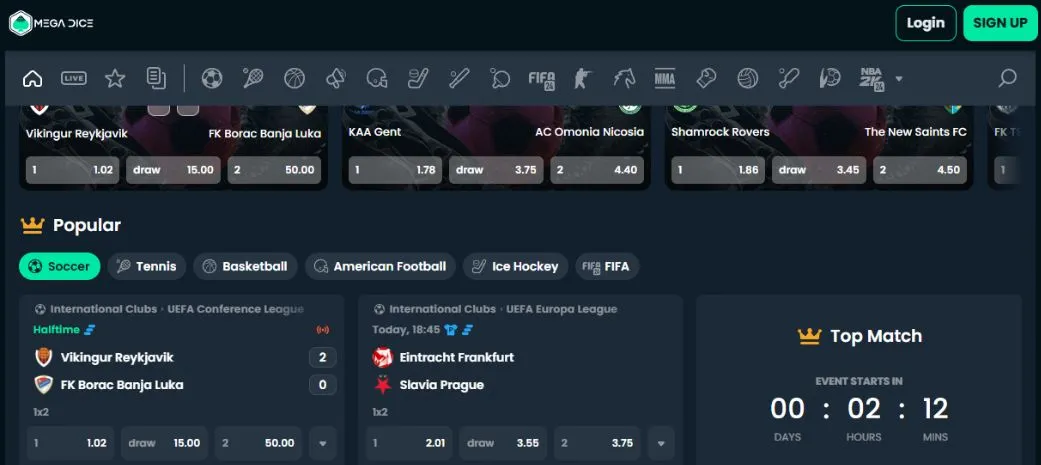 mega dice sports betting