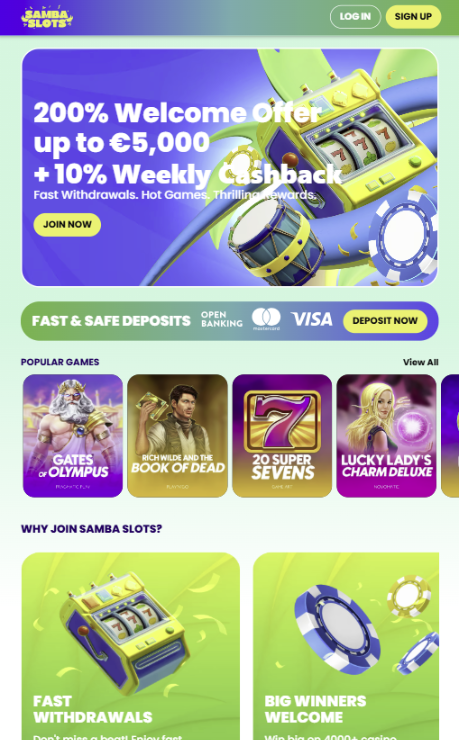 siti scommesse stranieri - samba slots 