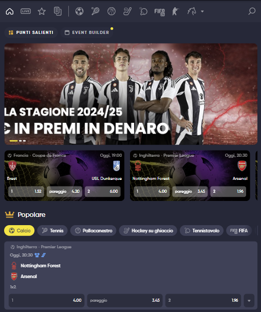 Scommesse Crypto - Instant Casino