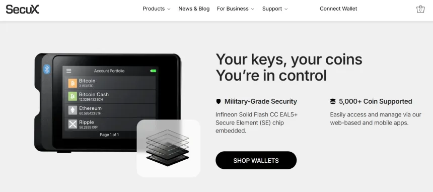 SecuX - Wallet Kripto Terbaik