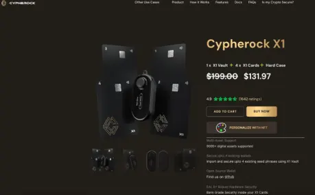 The Cypherock X1 cold wallet