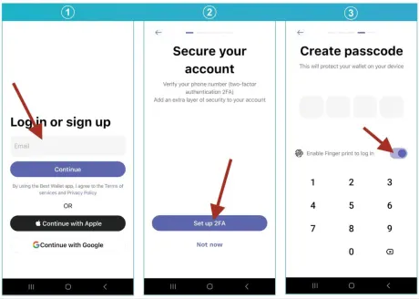 베스트 월렛 계정 설정하기