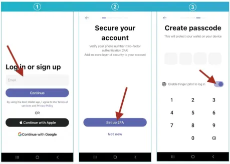 Set up your Best Wallet account