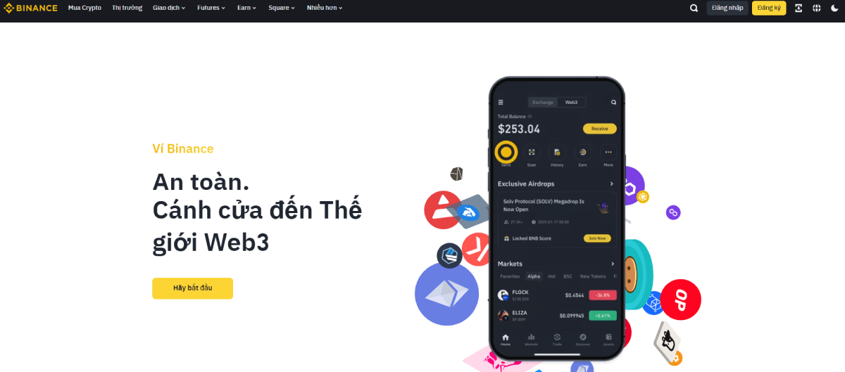 Ví Bitcoin và Ethereum binance wallet
