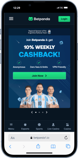 The BetPanda casino homepage.