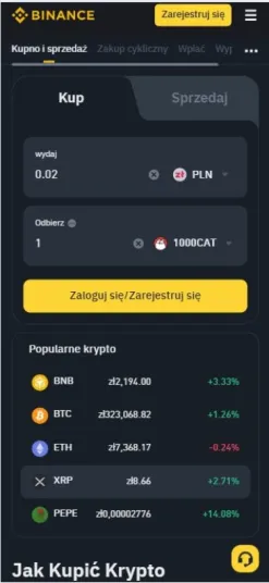 Binance strona główna