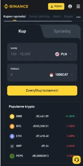 Binance zakup krypto
