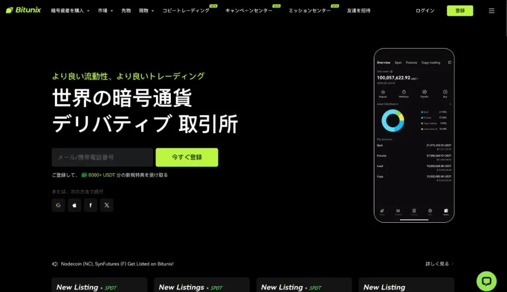 Bitunix公式サイト