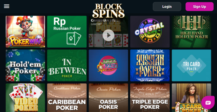 blockspins - migliori crypto poker