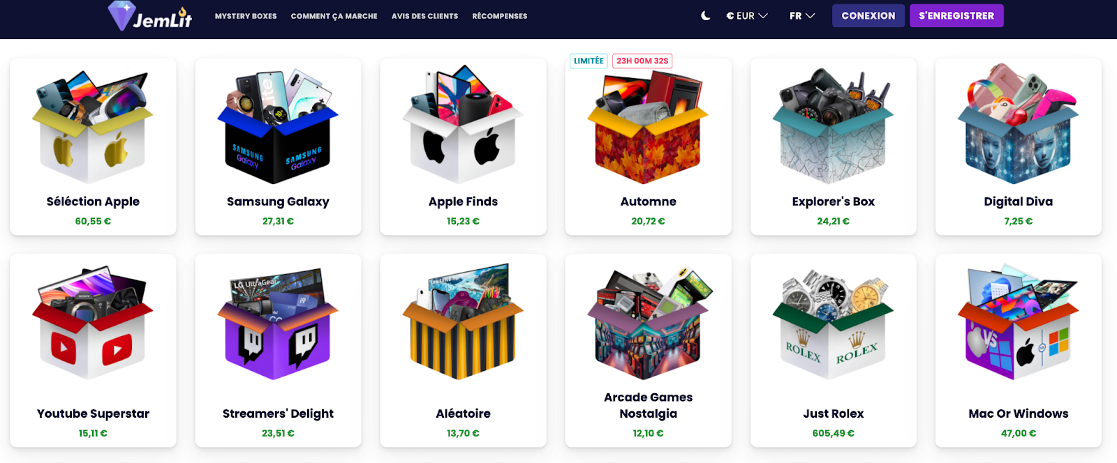 Cadeaux Boîtes mysteres