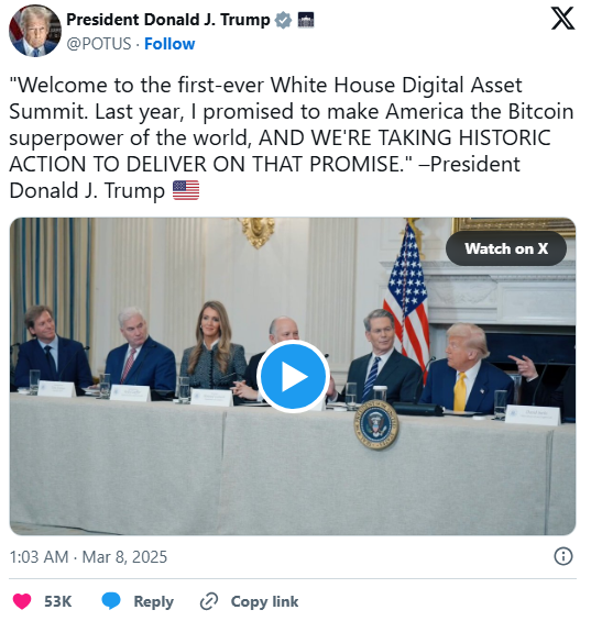 Donald Trump bitcoin 2025