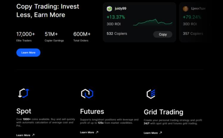Copy trading on BingX