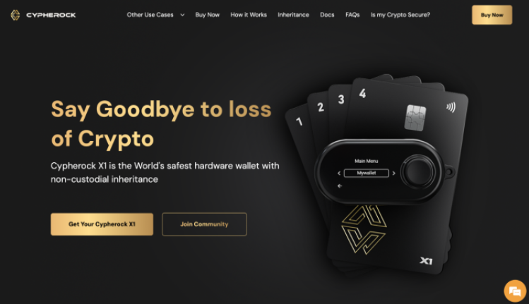 Cypherock Bitcoin Wallet homepage