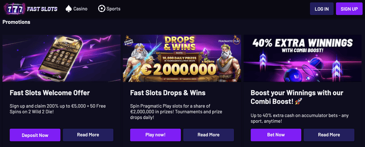 fastslots casino bonus bez vkladu
