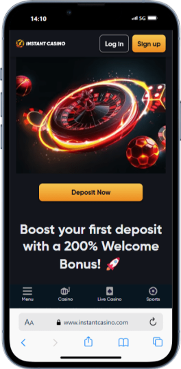 Instant Casino on mobile.