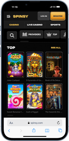 Spinsy Casino tops the list of the best PayID online casinos in Australia
