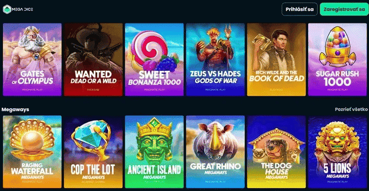 mega dice výherné automaty