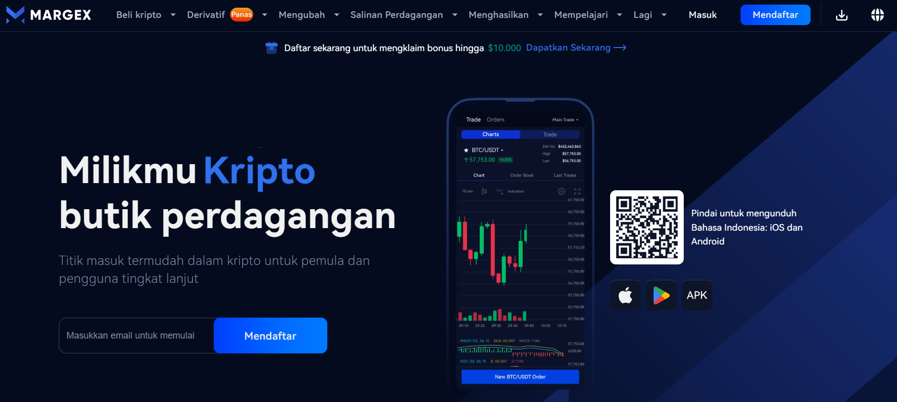 Margex - Crypto Exchange Tanpa KYC Terbaik