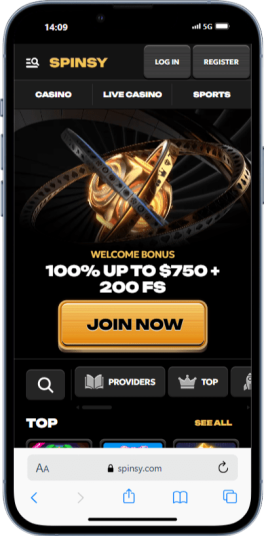 Spinsy tops our list of the best casinos for online pokies in australia