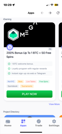 iGaming hub on Best Wallet