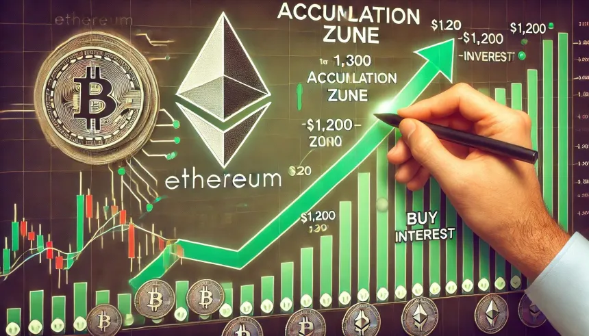 Ethereum Analyst Eyes $1,200-$1,300 Level As Potential Accumulation Zone – Details