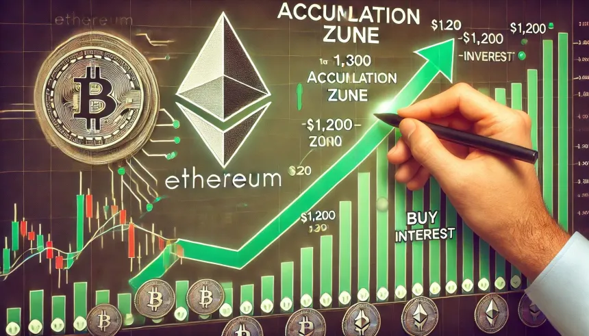 Ethereum Analyst Eyes $1,200-$1,300 Level As Potential Accumulation Zone – Details