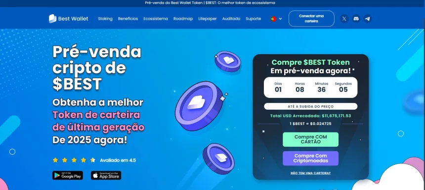 Homepage do Best Wallet Token