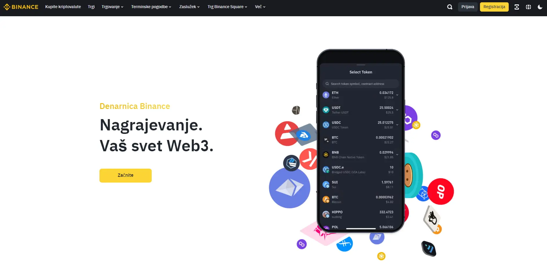 binance wallet bitcoin denarnica 