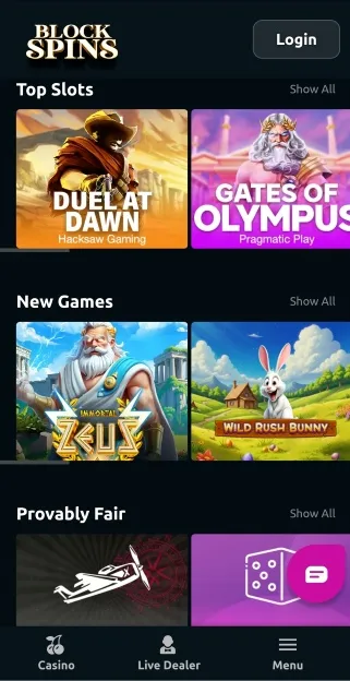 block spins - uk crypto casinos