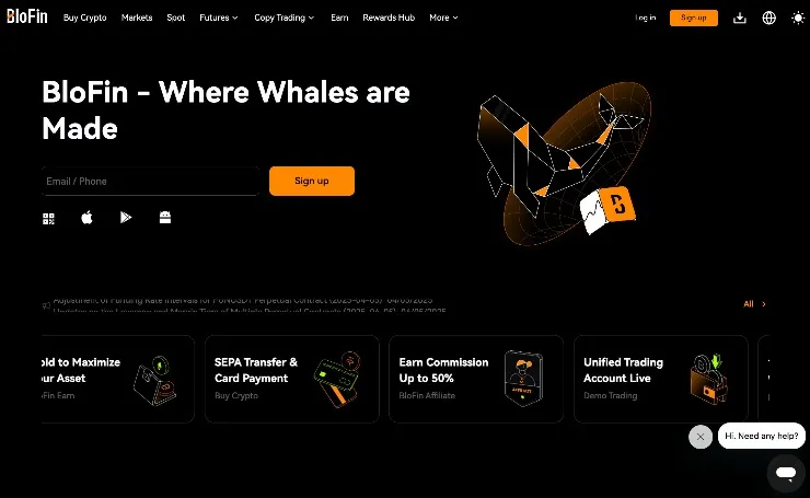 BloFin najlepešia kryptoburza