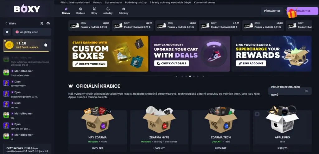 Boxy.gg – Nejlepší pro Denní Odměny & Bonusový Systém