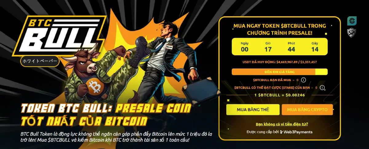 BTC Bull Token (BTCBULL): Kết hợp giữa meme coin và Bitcoin