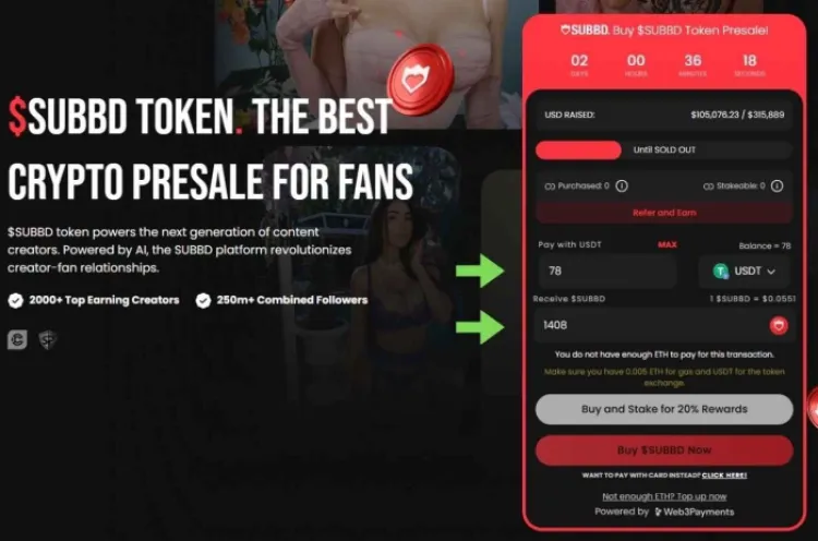 SUBBD Token vásárlása