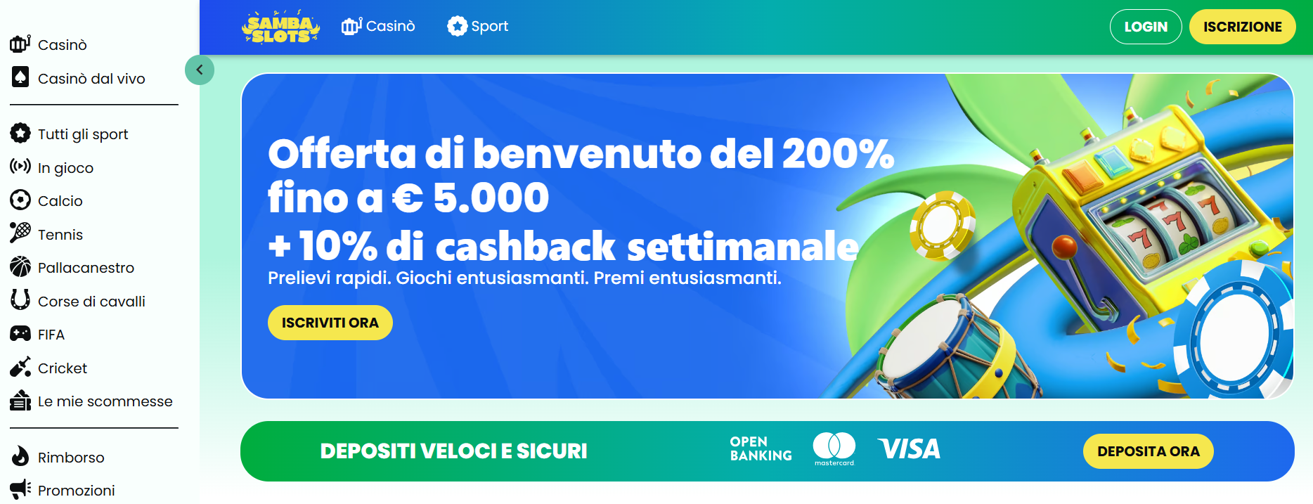 Casino senza autoesclusione - samba slots