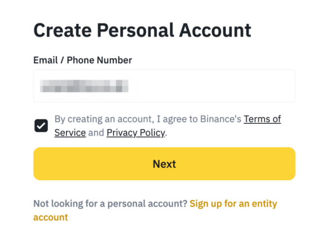 Create Personal Account