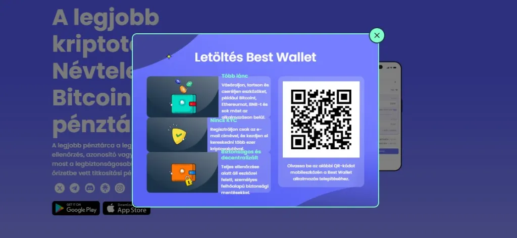 Bitcoin vásárlás lépésről lépésre a Best Wallet használatával