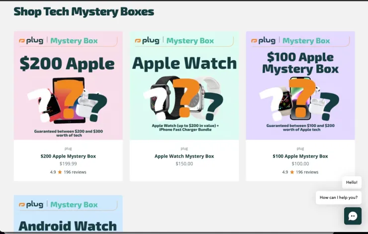 Plug Tech Mystery Boxes -- Мистериозни кутии с телефони от Apple и Android