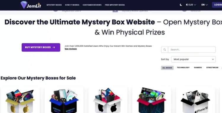 Jemlit mystery box - mängi ja võida kohe