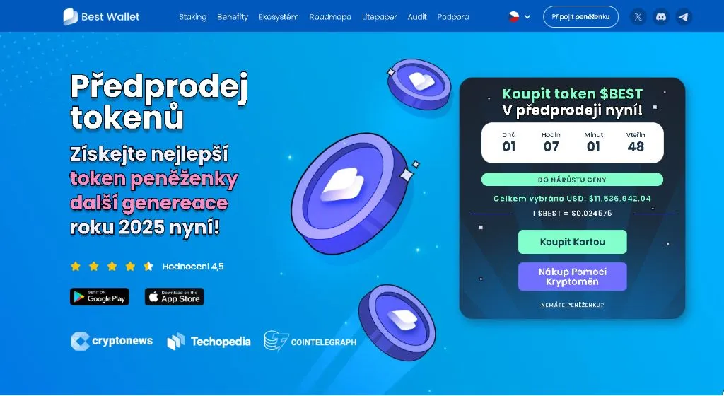 Koupě kryptoměn na Best Wallet